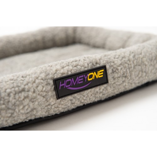 HOMEYONE Small Dog Bed Micro Sherpa Washable Warm Pet Bed Cushion for Dogs and Cats